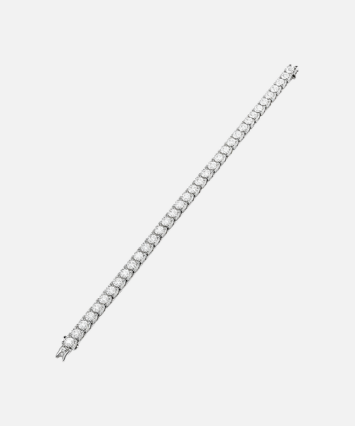 S925 SILVER MOISSANITE TENNIS BRACELET 14K GOLD