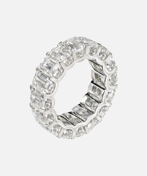 S925 SILVER MOISSANITE BAGUETTE BAND RING 14K GOLD