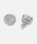 10MM MOISSANITE CLUSTER HALO STUD EARRINGS 14K GOLD