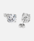 925 SILVER VVS STUD EARRINGS 14K GOLD